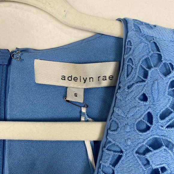 Adelyn Rae Damion High Low Sleeveless Lace Dress Periwinkle Blue - Picture 6 of 7